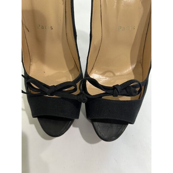 Christian Louboutin Black and Red Heels - Picture 3 of 6